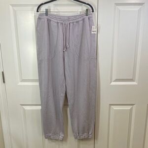 Free People Slow it Down Lilac Gray Joggers